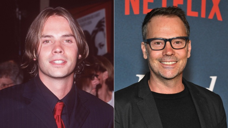 Split image of Barry Watson smiling at events in 1999 and 2022