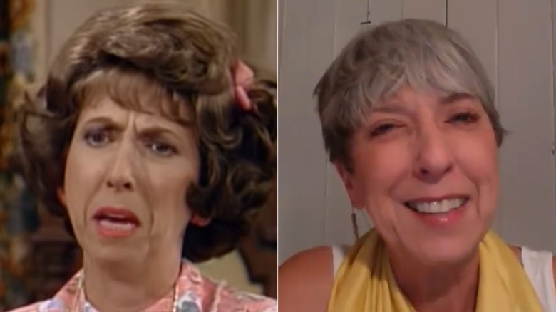 Split image of Beverly Archer on "Mama's Family" and smiling in a 2012 interview