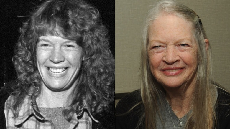 Split image of Dorothy Lyman smiling in the 1980s and in 2019