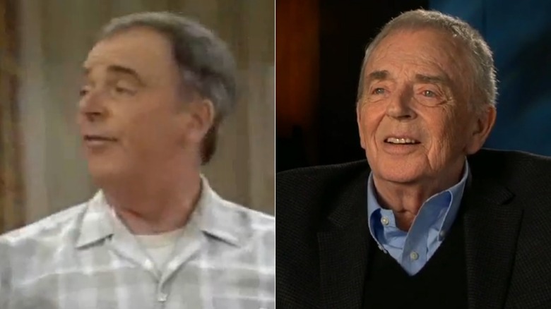 Split image of Ken Berry on an episode of "Mama's Family" an in a 2012 interview