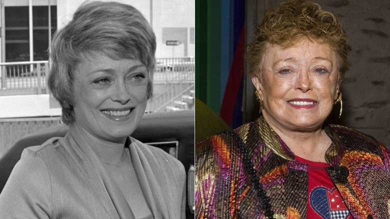 Split image of Rue McClanahan smiling in the 1980s and in 2009