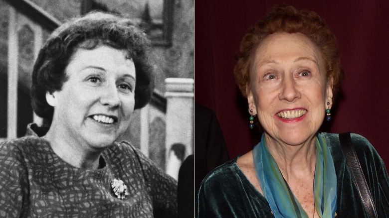 Split image of Jean Stapleton on All in the Family and in 2001