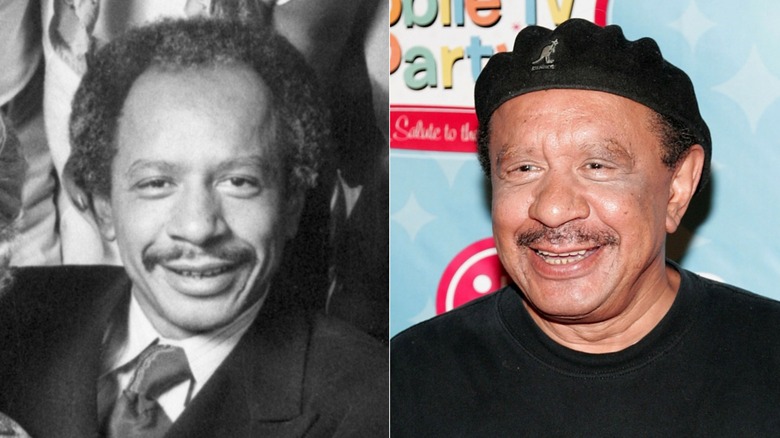 Split image of Sherman Hemsley in The Jeffersons and in 2007