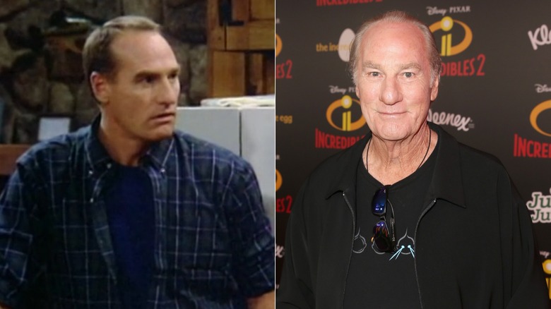 Two images of Craig T. Nelson. The first shows in has Coach Hayden Fox in the first epiosde of Coach. The second is from 2026.