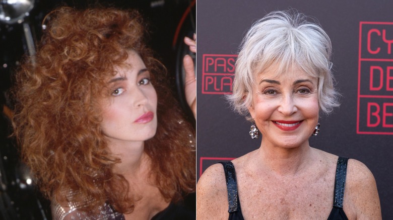 Split image of Annie Potts in 1987 and in 2024
