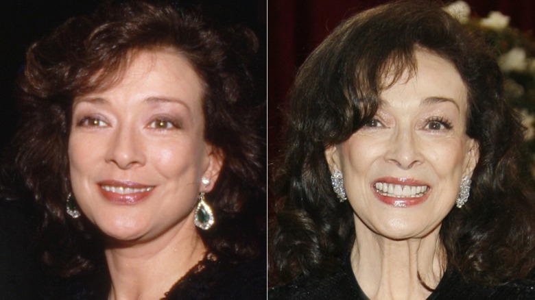 Split image of Dixie Carter in 1988 and in 2008