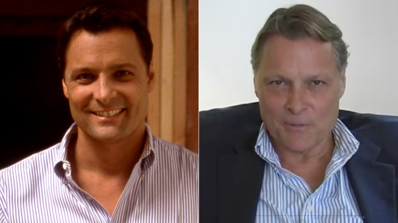 Split image of Douglas Barr in 1992 and in 2022