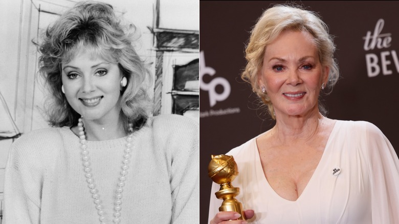 Split image of Jean Smart in 1988 and in 2026