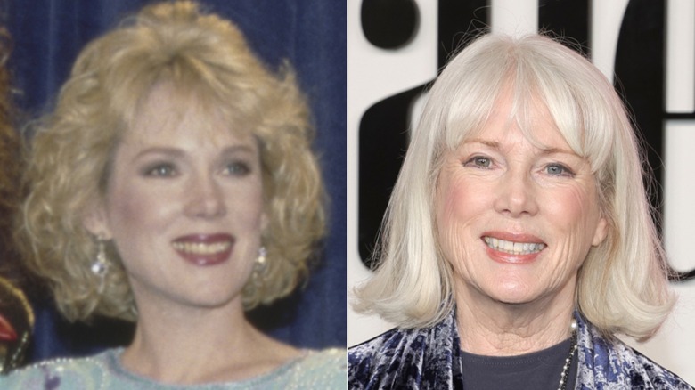 Split image of Julia Duffy in the early 1990s and in 2025
