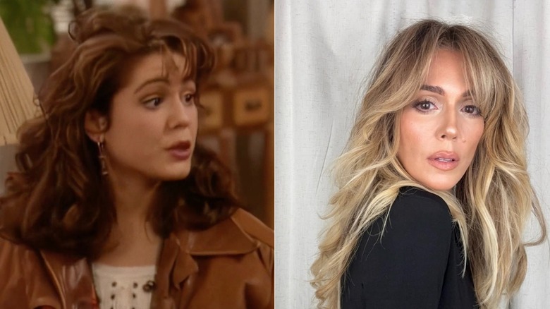 Split image of Lisa Rieffel in Empty Nest and in 2025