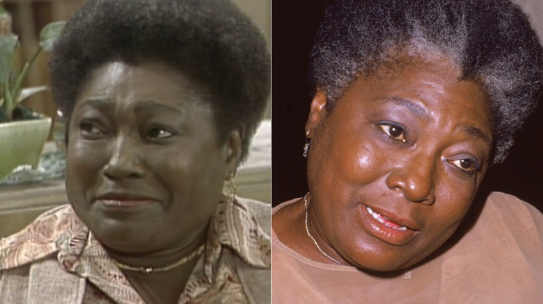 Split image of Esther Rolle in "Good Times" and Esther Rolle in the 1980s