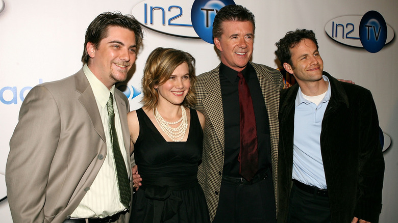 Jeremy Miller, Tracey Gold, Alan Thicke, and Kirk Cameron at the 2006 Warner Bros. launch of In2TV