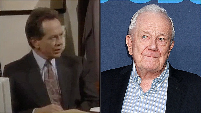 Split photo of Sam Anderson as Principal DeWitt on "Growing Pains" versus smiling at the CBS Fest in 2026
