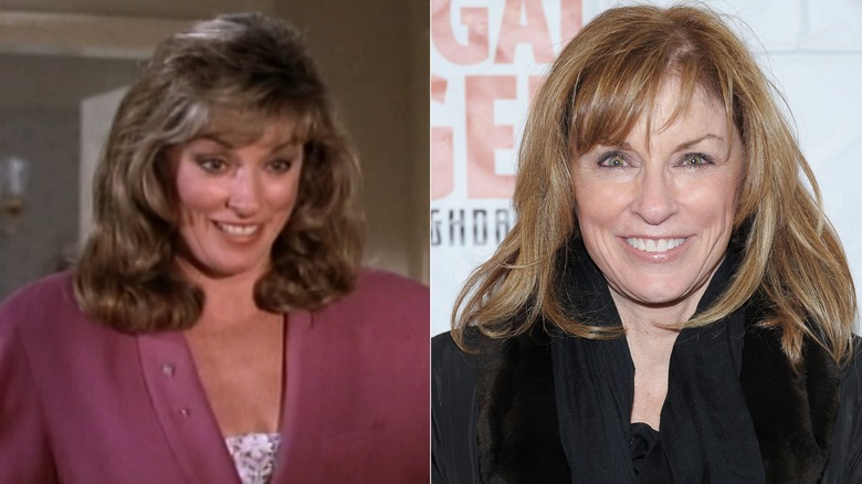 Split photo of Brynn Thayer in "Matlock" and Brynn Thayer smiling at the opening night of "Benghal Tiger at the Baghdad Zoo" in 2011
