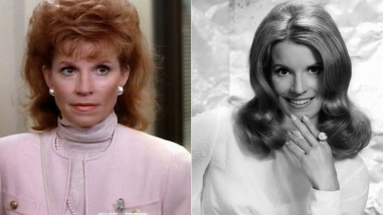Split photo of Julie Sommars in "Matlock" and Julie Sommars posing for a portrait in 1965