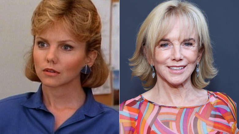 Split photo of Linda Purl in "Matlock" and Linda Purl smiling at the premiere of "Hollywood Grit" in 2025