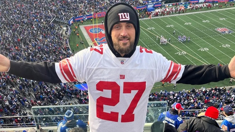 Anthony Donofrio watching the New York Giants in 2022