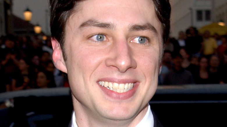 young Zach Braff smiling