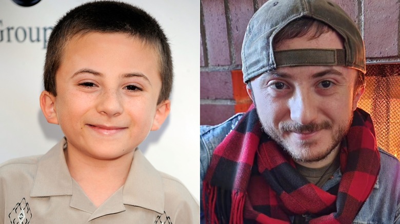 Split image of Atticus Shaffer in 2009 and 2023