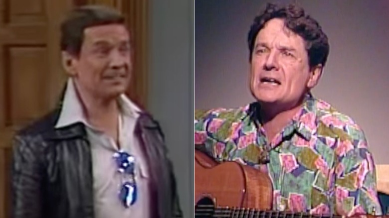 Split image of Hamilton Camp on WKRP and in a subsequent TV appearance