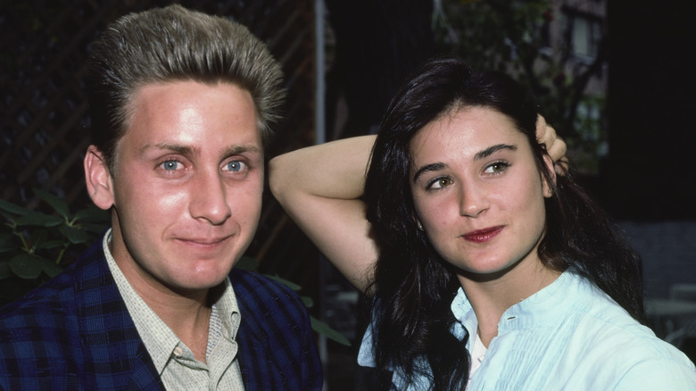 Emilio Estevez and Demi Moore at a film screening