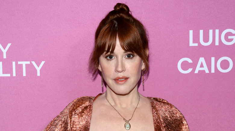 Molly Ringwald attending a fundraiser