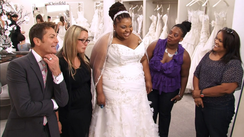 Queen Precious-Jewel Earth Zabriskie-White wearing her wedding dress on "Say Yes to the Dress"