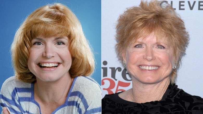 Split image of Bonnie Franklin in the 1970s vs. 2011