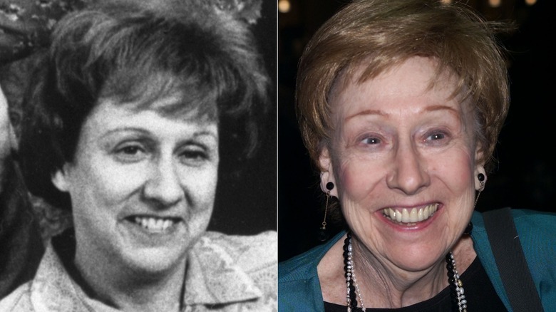 Split image of Jean Stapleton in "All in the Family" vs. in 2002