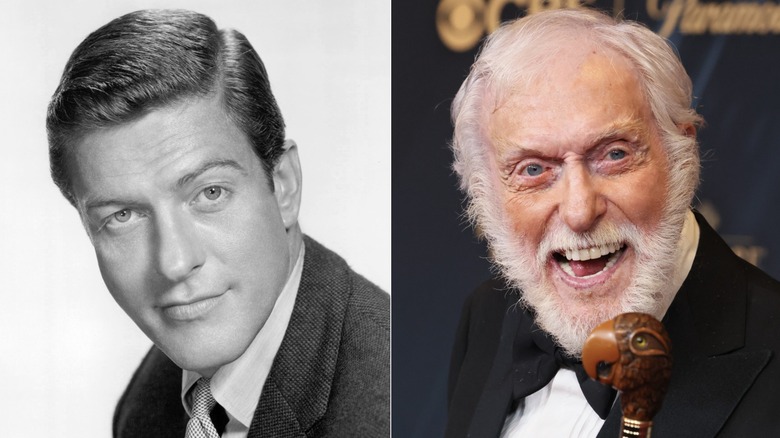 Dick Van Dyke posing for a portrait for the sitcom circa 1963 & smiling at the 2024 Daytime Emmy Awards