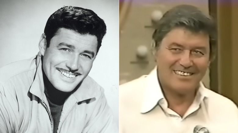 Guy Williams in a promotional portrait for "Lost in Space" circa the '60s & on an episode of "Family Feud" in 1983