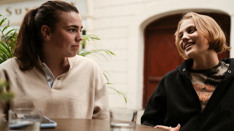 Two women on a date