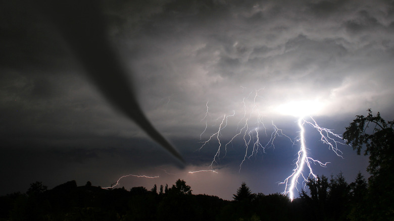 Tornado and lighting 