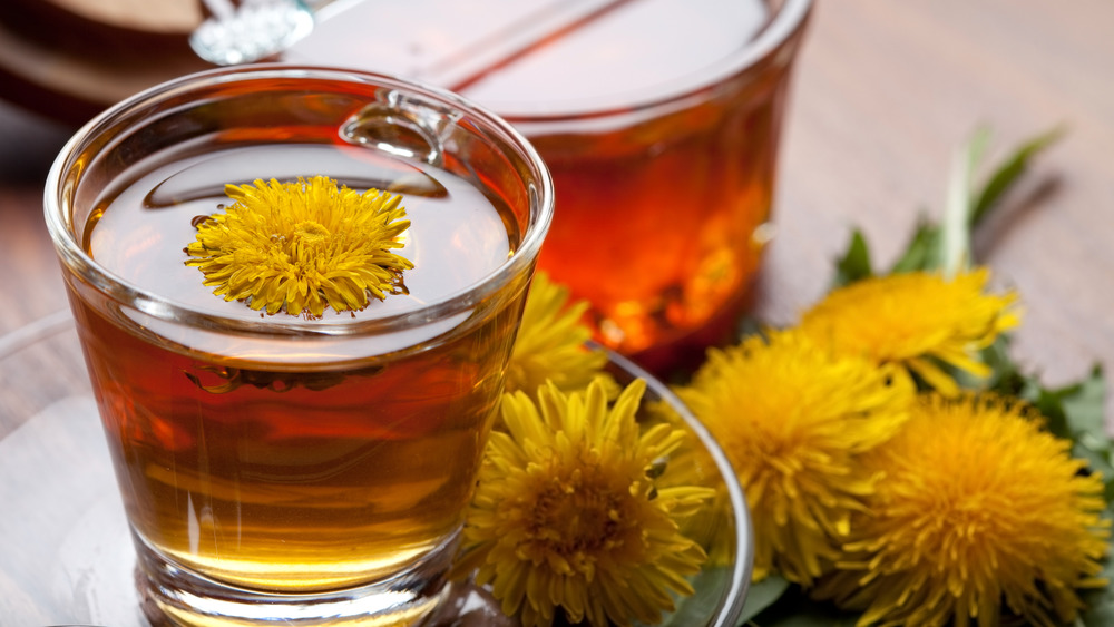 Cup of dandelion tea