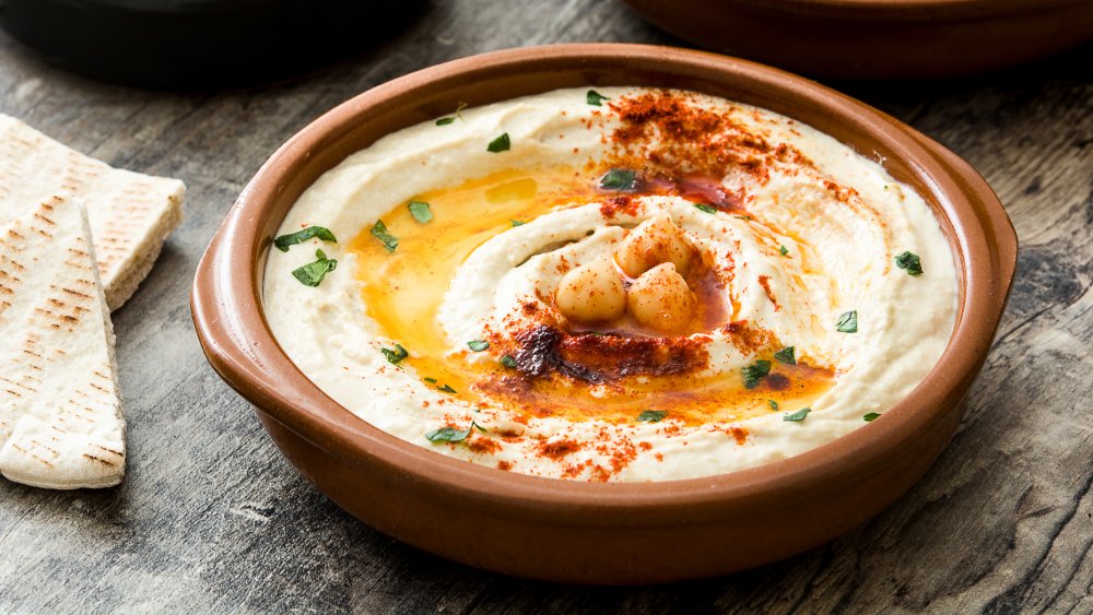 Traditional hummus in a bowl