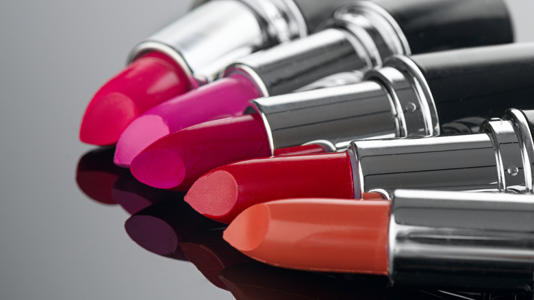 different lipsticks