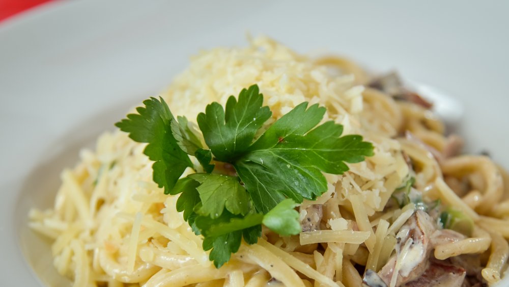 parsley as a garnish