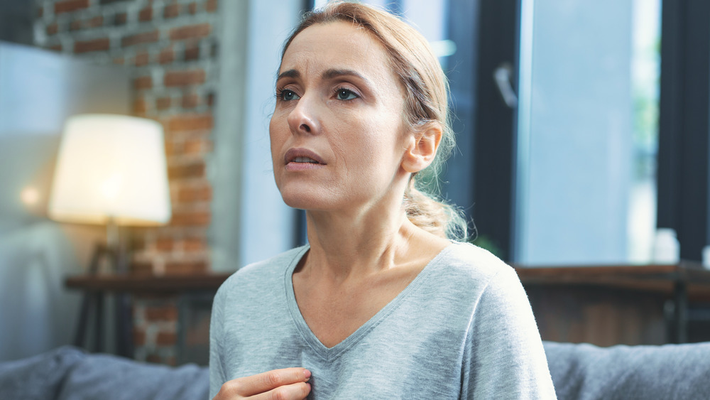 woman having a hot flash