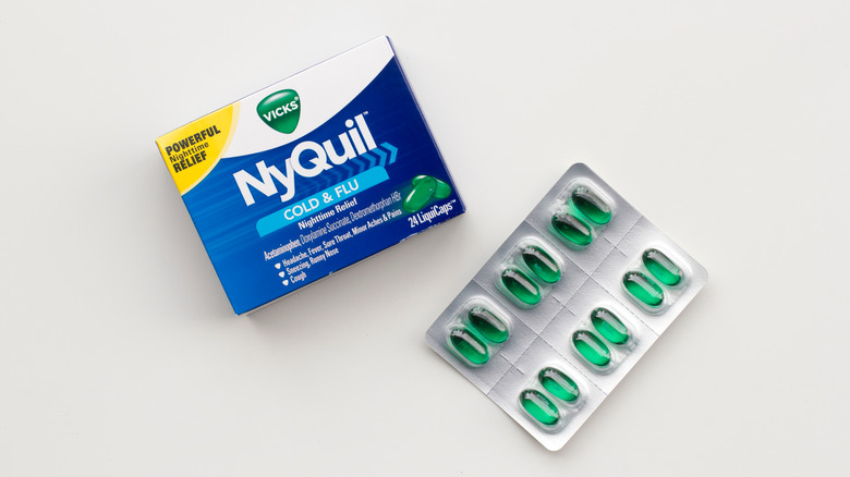 NyQuil capsules in package