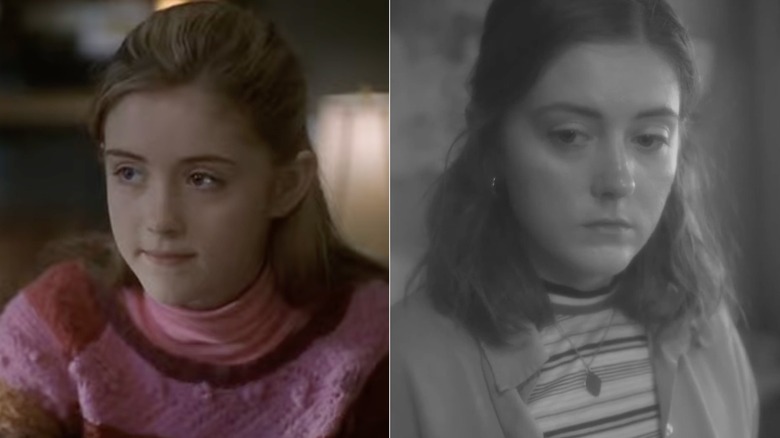 Courtney Jines in "Silver Bells" and in a 2017 short film