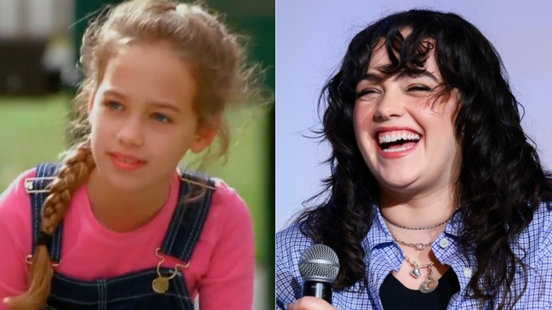 Split image of Mary Mouser in "A Stranger's Heart" and at an event in 2025