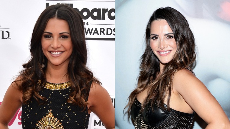 Split image of Andi Dorfman in 2013 and in 2024