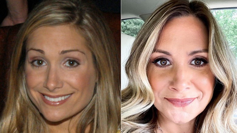 Split image of Jen Schefft in 2005 and in 2021