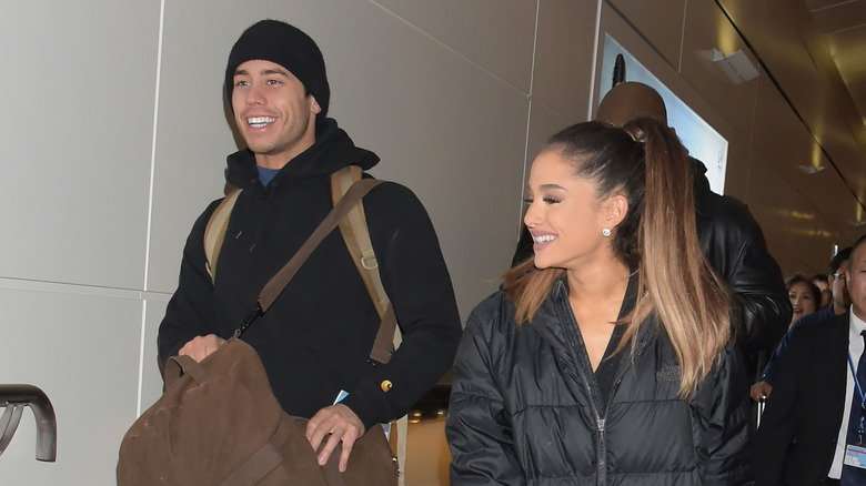 Ricky Alvarez and Ariana Grande smiling