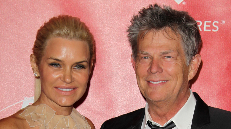Yolanda Hadid and David Foster stand side by side smiling