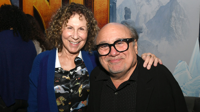 Danny DeVito and Rhea Perlman smiling