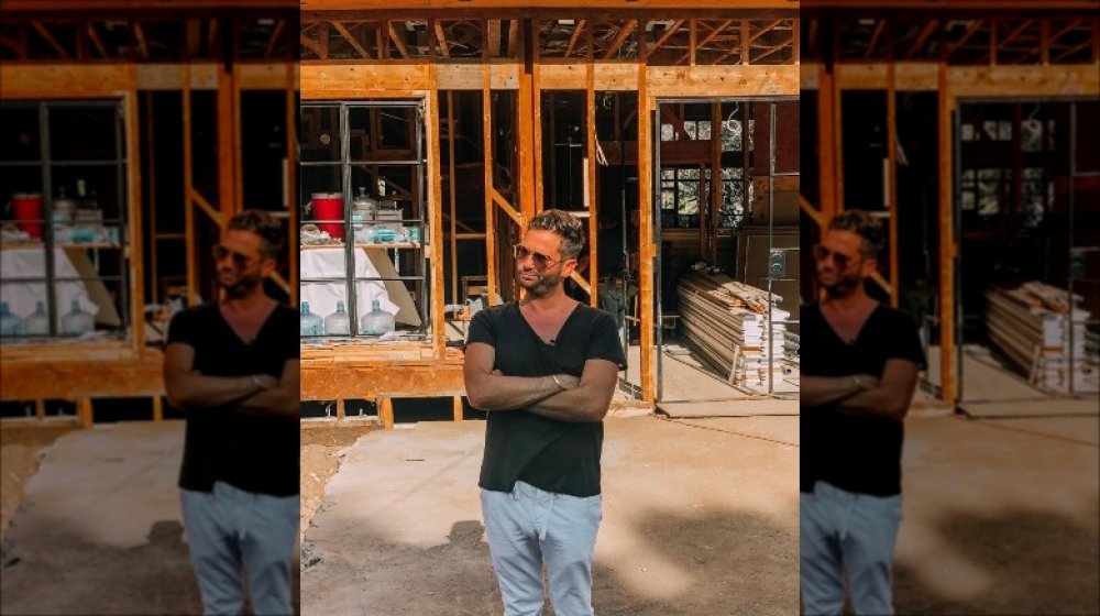 Josh Flagg at the site of his home renovation