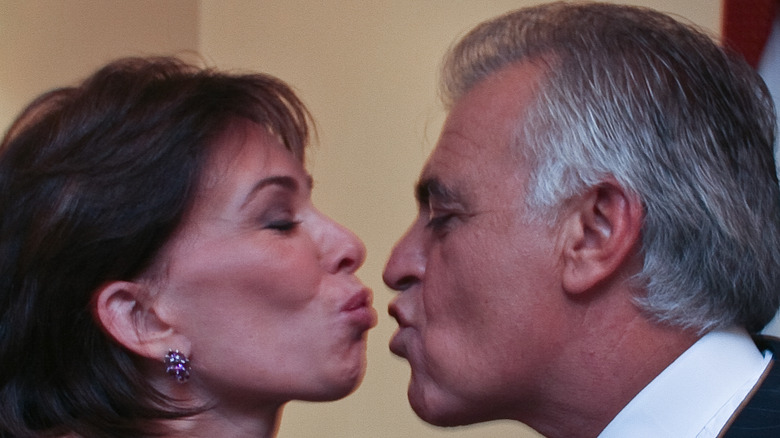 Jeanine Pirro kissing Albert Pirro