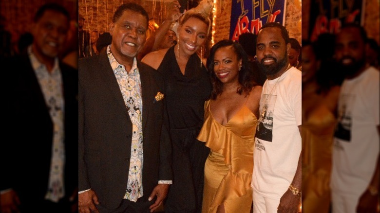 Gregg Leakes with NeNe Leakes, Kandi Burruss and Todd Tucker