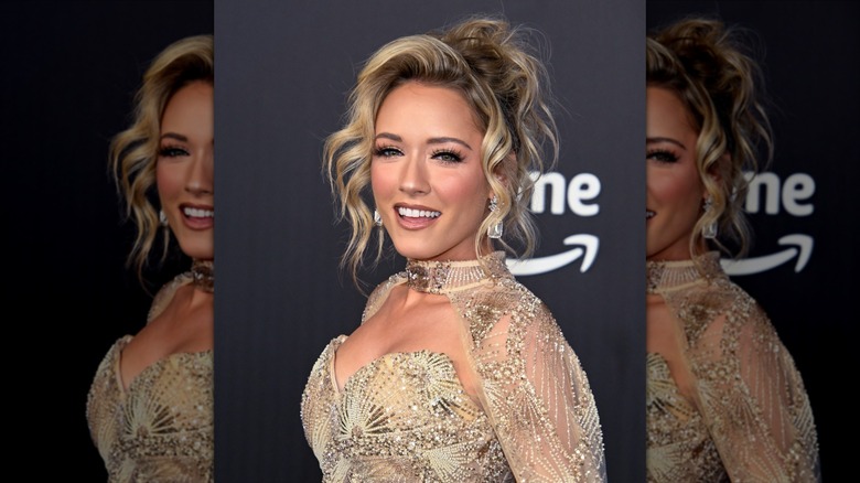 Emily Ann Roberts posing on the red carpet at the ACM Awards in 2026.